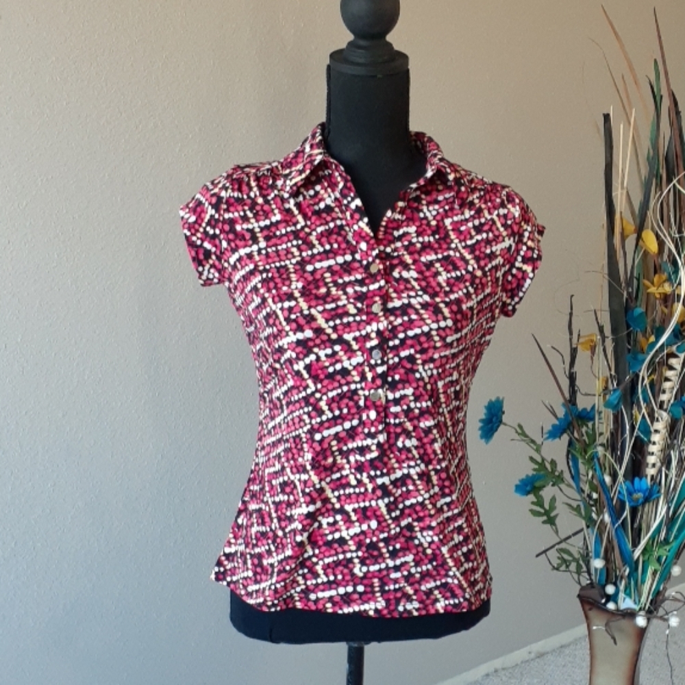 ALFANI Button Ladies Size Petite Large Top